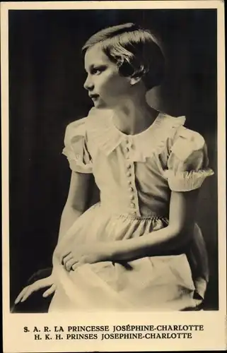 Ak S.A.R. la Princesse Josephine Charlotte de Belgique, Portrait
