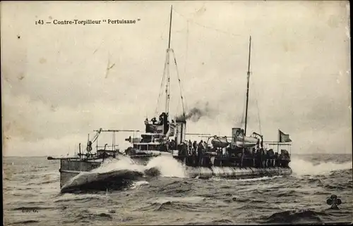 Ak Französisches Kriegsschiff, Pertuisane, Contre Torpilleur
