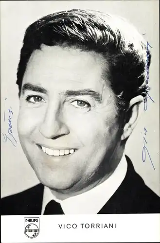 Ak Sänger Vico Torriani, Portrait mit Autogramm