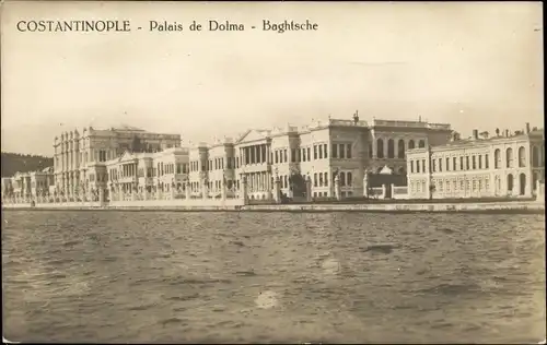 Ak Konstantinopel Istanbul Türkei, Palais de Dolma Baghtsche