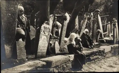 Ak Konstantinopel Istanbul Türkei, Friedhof, NPG 91