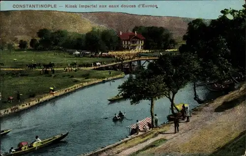 Ak Istanbul Konstantinopel Türkei, Kiosk Imperial aux eauc douces d'Europe