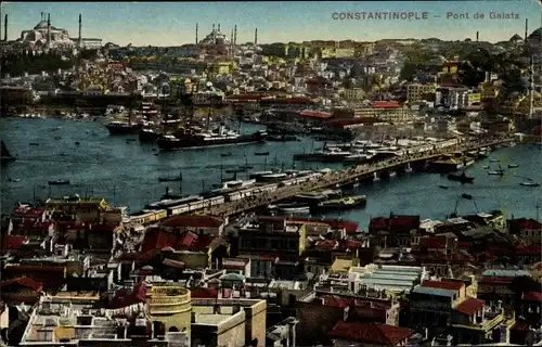 Ak Istanbul Konstantinopel Türkei, Pont de Galata