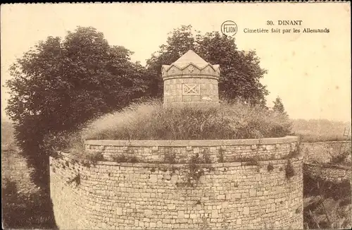 Ak Dinant Wallonien Namur, Cimetiere fait par les Allemands