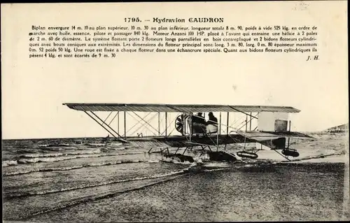 Ak Hydravion Caudron, Wasserflugzeug, Zivilflugzeug