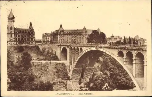 Ak Luxemburg, Pont Adolphe
