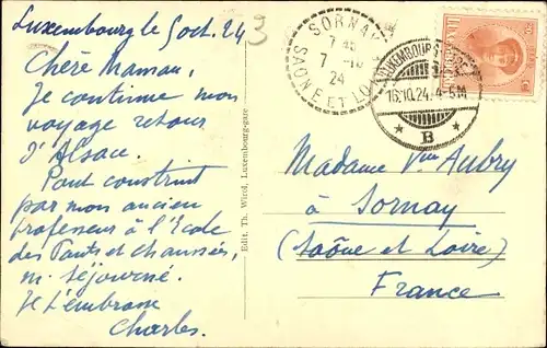 Ak Luxemburg, Pont Adolphe