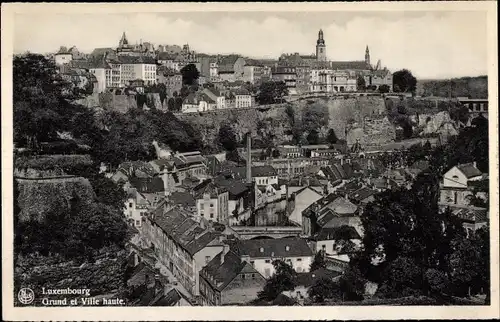 Ak Luxemburg Luxembourg, Grund et Ville haute