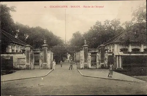 Ak Saigon Cochinchine Vietnam, Entrée de l'Arsenal