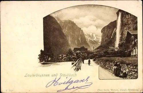 Ak Lauterbrunnen Kanton Bern, Staubbach