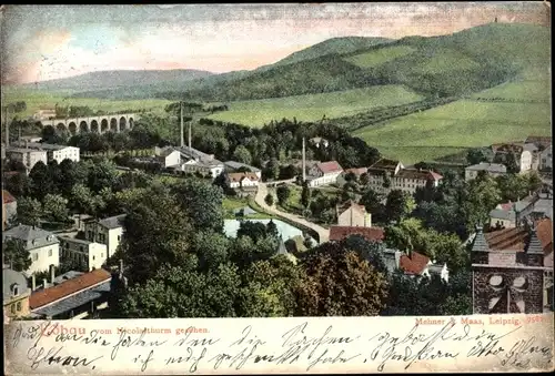 Ak Löbau in Sachsen, Panorama vom Nicolaiturm gesehen
