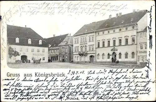 Ak Königsbrück in der Oberlausitz, Marktplatz