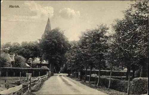 Ak Harich Friesland Niederlande, Dorfstraße