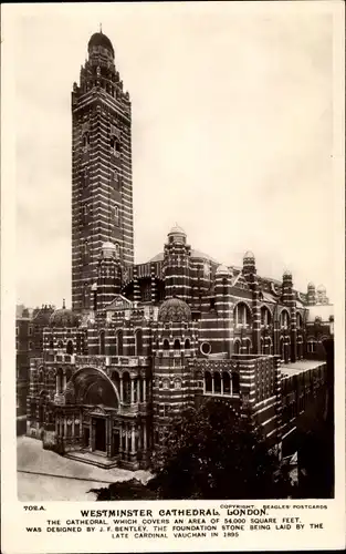 Ak Westminster London City, Cathedral