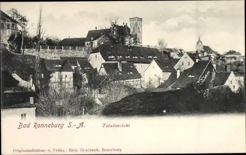 Ak Ronneburg, Blick auf den Ort, Turm, Häuser