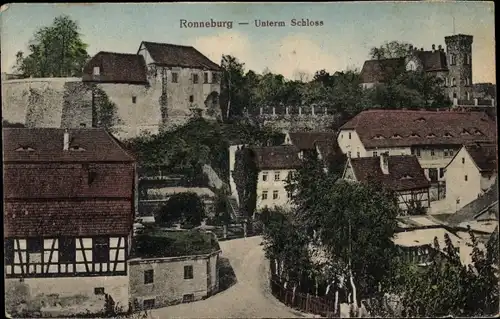 Ak Ronneburg in Thüringen, Unterm Schloss