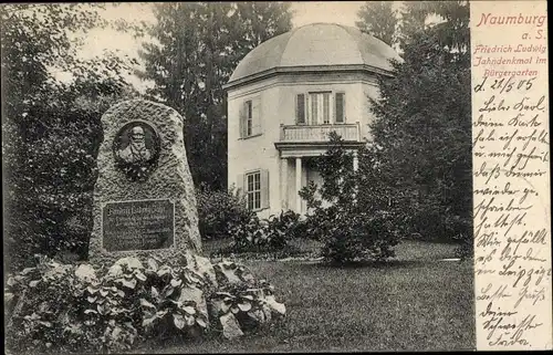 Ak Naumburg an der Saale, Friedrich Ludwig Jahn Denkmal im Bürgergarten