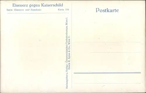 Ak Eisenerz Steiermark, Teilansicht gegen Kaiserschild