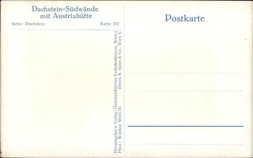 Ak Ramsau am Dachstein Steiermark, Dachstein-Südwände mit Austriahütte