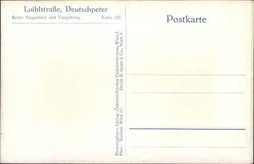 Ak Kärnten, Deutschpeter, Loiblstraße