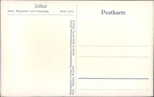 Ak Kärnten Österreich, Motiv im Zelltal