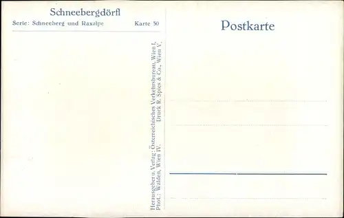 Ak Schneebergdörfl Niederösterreich, Dorfpartie