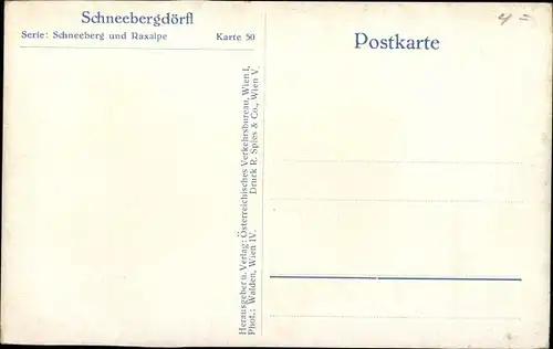 Ak Schneebergdörfl Niederösterreich, Dorfpartie