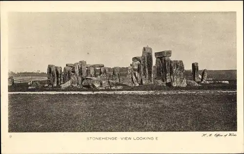 Ak Amesbury Wiltshire England, Stonehenge, View Looking E