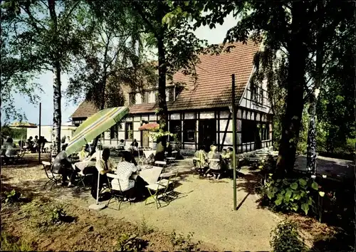 Ak Seppenrade Lüdinghausen Münsterland, Gasthof zur Linde, Terrasse, Eig. Helmut Gudorf