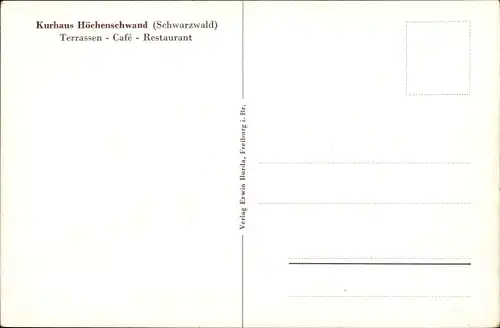 Ak Höchenschwand im Schwarzwald, Kurhaus, Speiseraum mit Kuchenbuffet