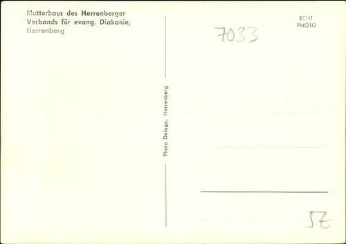 Ak Herrenberg in Württemberg, Mutterhaus des Verbands für evang. Diakonie