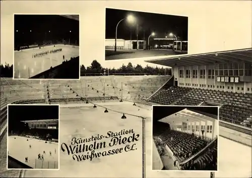 Ak Weißwasser in der Oberlausitz, Kunsteisstadion Wilhelm Pieck