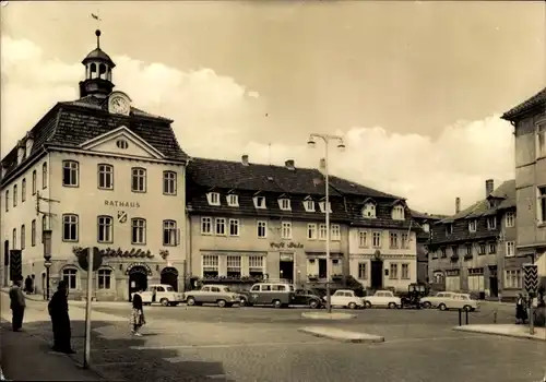 Ak Bad Salzungen in Thüringen, Markt, Rathaus, Ratskeller, Autos