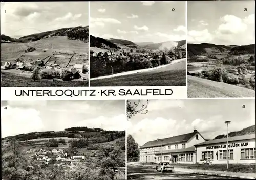 Ak Unterloquitz Probstzella in Thüringen, Döhlen, Arnsbach, Kulturhaus Glück auf