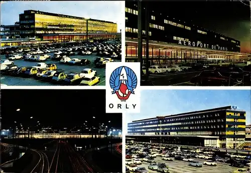 Ak Orly Val de Marne, Aéroport de Paris-Orly, Wappen, L'Aerogare et le Parking