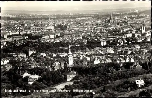 Ak Wien 19 Döbling Österreich, Blick von der neuen Kahlenberg Höhenstraße