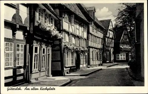 Ak Gütersloh in Westfalen, Am alten Kirchplatz