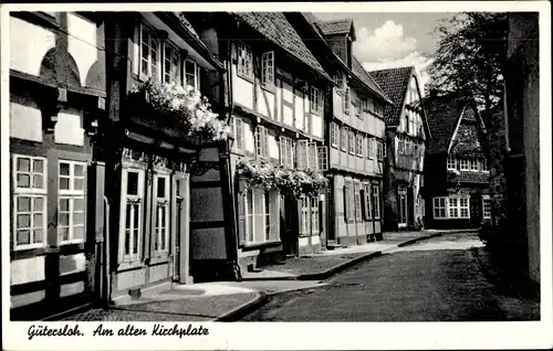 Ak Gütersloh in Westfalen, Am alten Kirchplatz