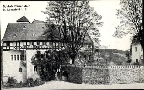 Ak Rauenstein Lengefeld im Erzgebirge Sachsen, Blick auf das Schloss