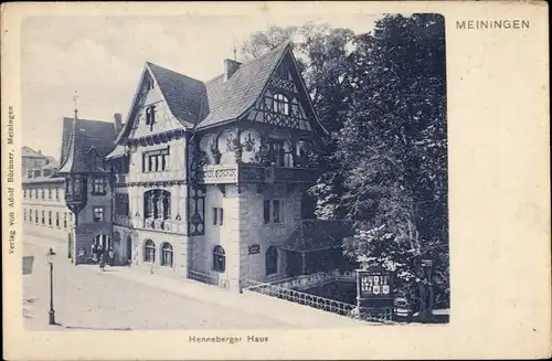 Ak Meiningen in Thüringen, Henneberger Haus