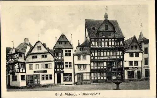 Ak Adenau in der Eifel, Marktplatz