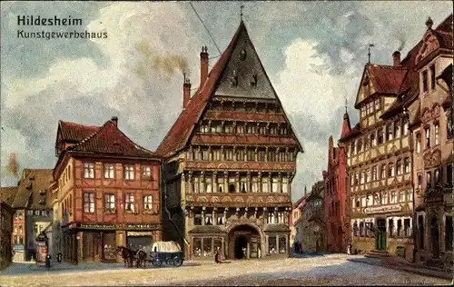 Ak Hildesheim in Niedersachsen, Kunstgewerbehaus, Knochenhauer Amtshaus