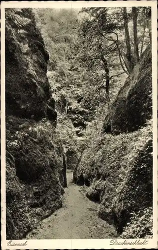 Ak Lutherstadt Eisenach in Thüringen, Drachenschlucht