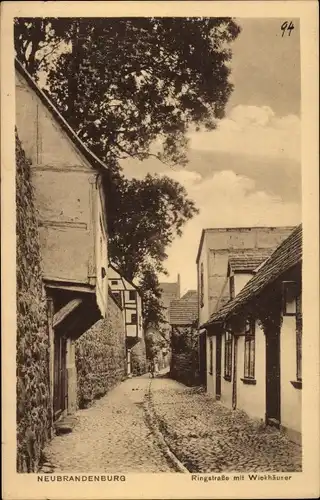 Ak Neubrandenburg in Mecklenburg, Ringstraße mit Wiekhäuser