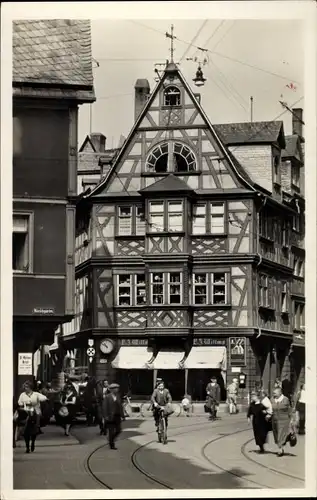 Ak Mainz am Rhein, Fachwerkhaus in der Augustinerstraße