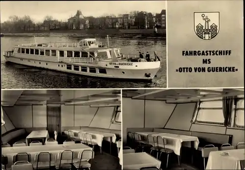 Ak Fahrgastschiff MS Otto von Guericke, MVB Abt. Weiße Flotte Magdeburg