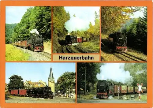 Ak Deutsche Eisenbahn, Dampflok, Harzquerbahn