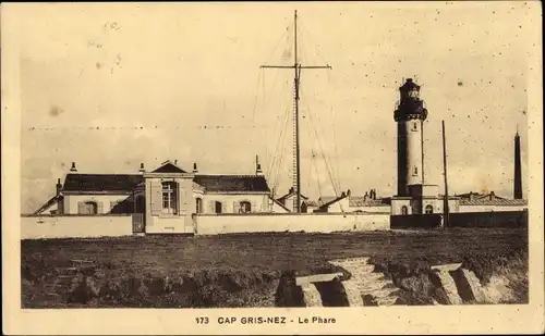 Ak Boulogne sur Mer Pas de Calais, Cap Gris Nez, Le Phare