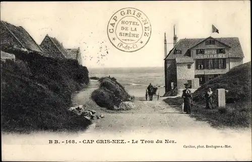 Ak Boulogne sur Mer Pas de Calais, Cap Gris Nez, Le Trou du Nez