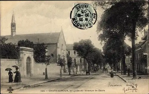 Ak Châteauroux Indre, Le Lycee et l'Avenue de Deols
